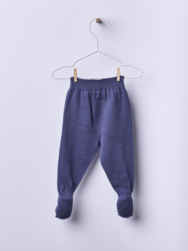 Cotton trousers with feet Cotton trousers with feet