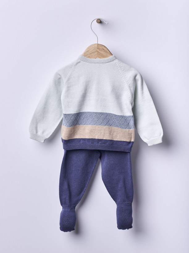 Cotton trousers with feet Cotton trousers with feet