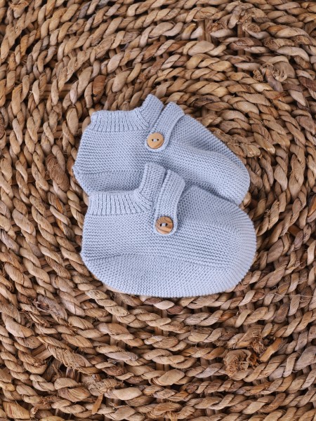 Cotton knitted booties