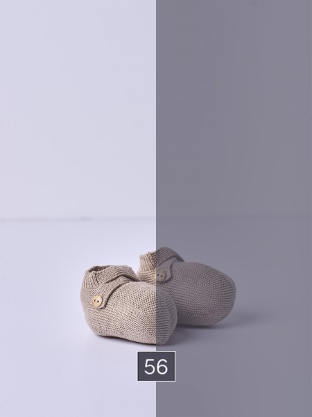 Cotton knitted booties