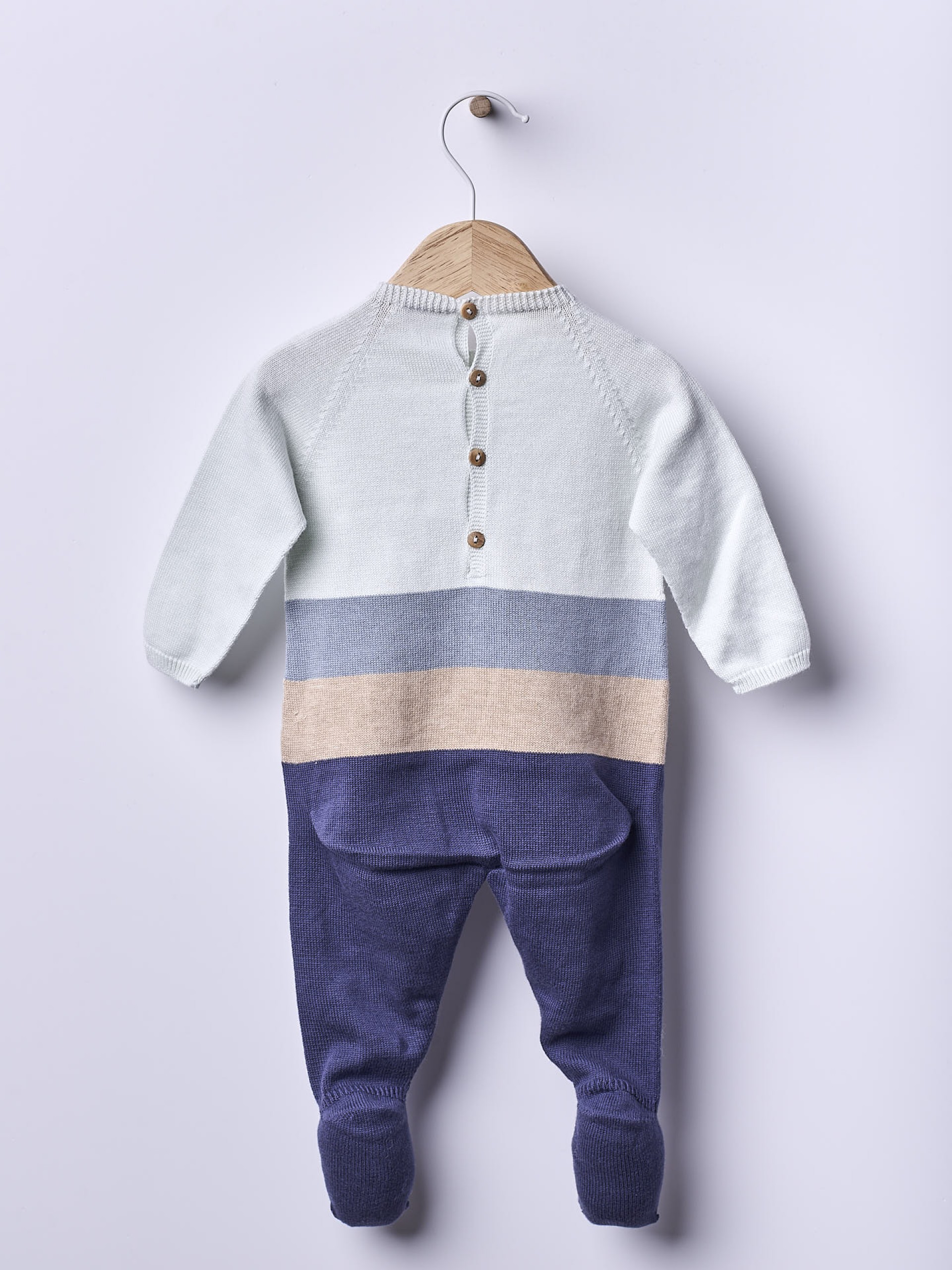Knitted cotton babygrow