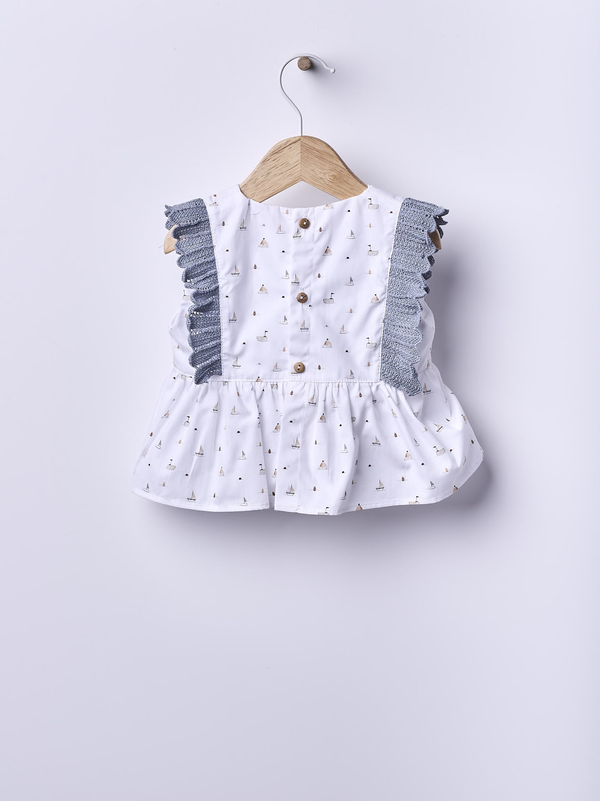 Sailboat print blouse