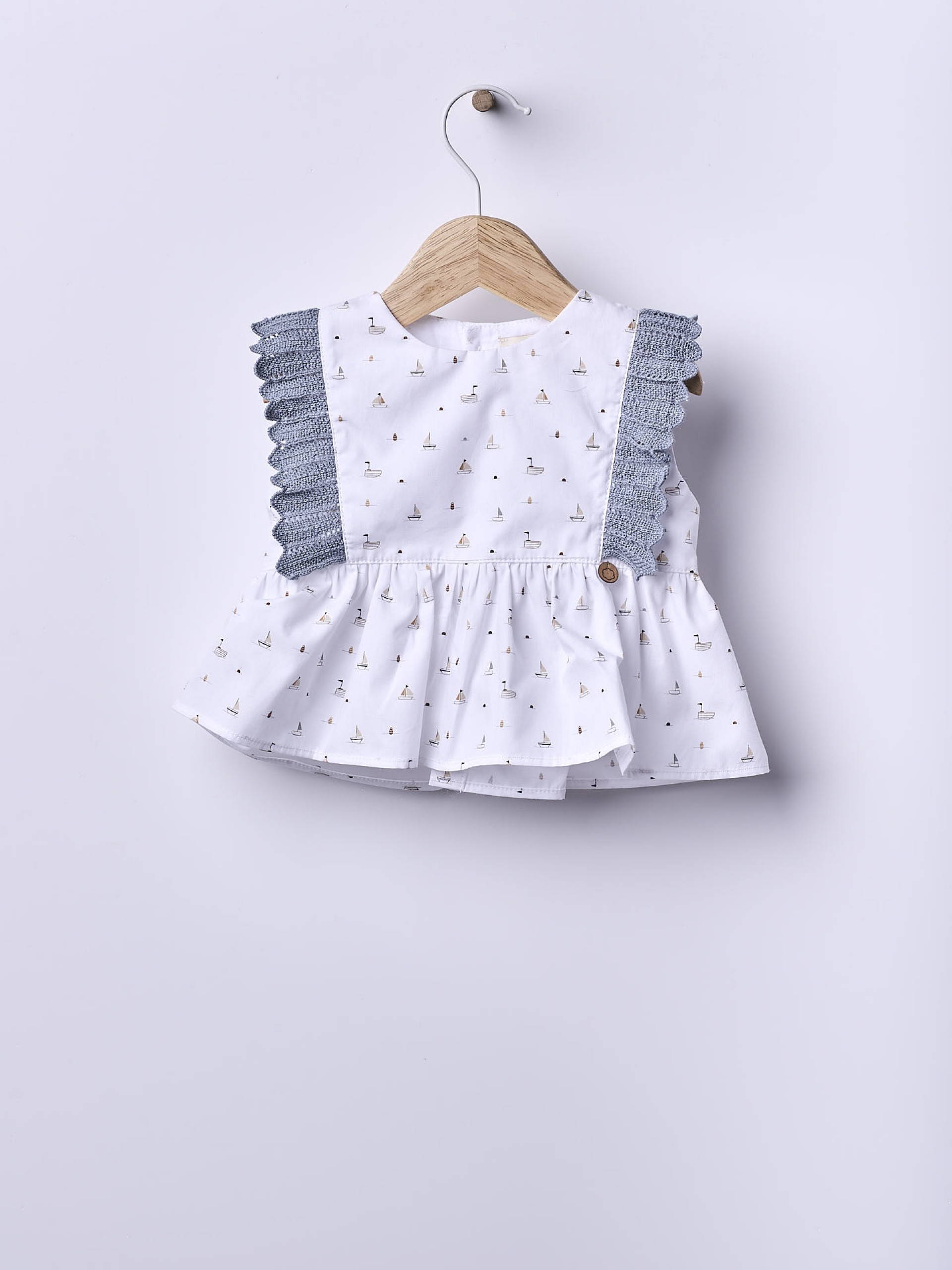 Sailboat print blouse