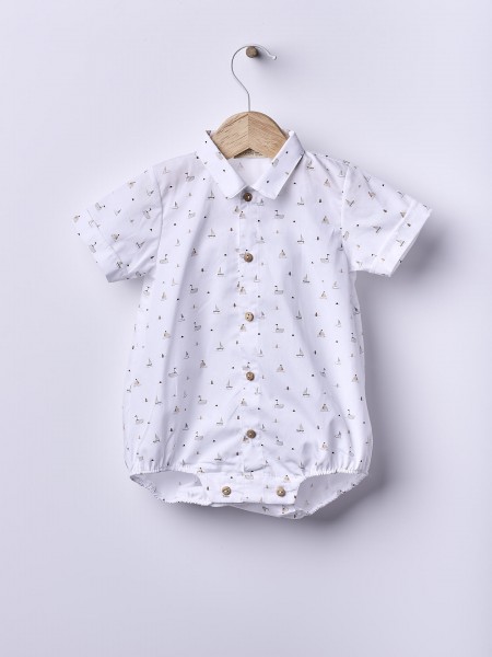 Body camisa com estampado