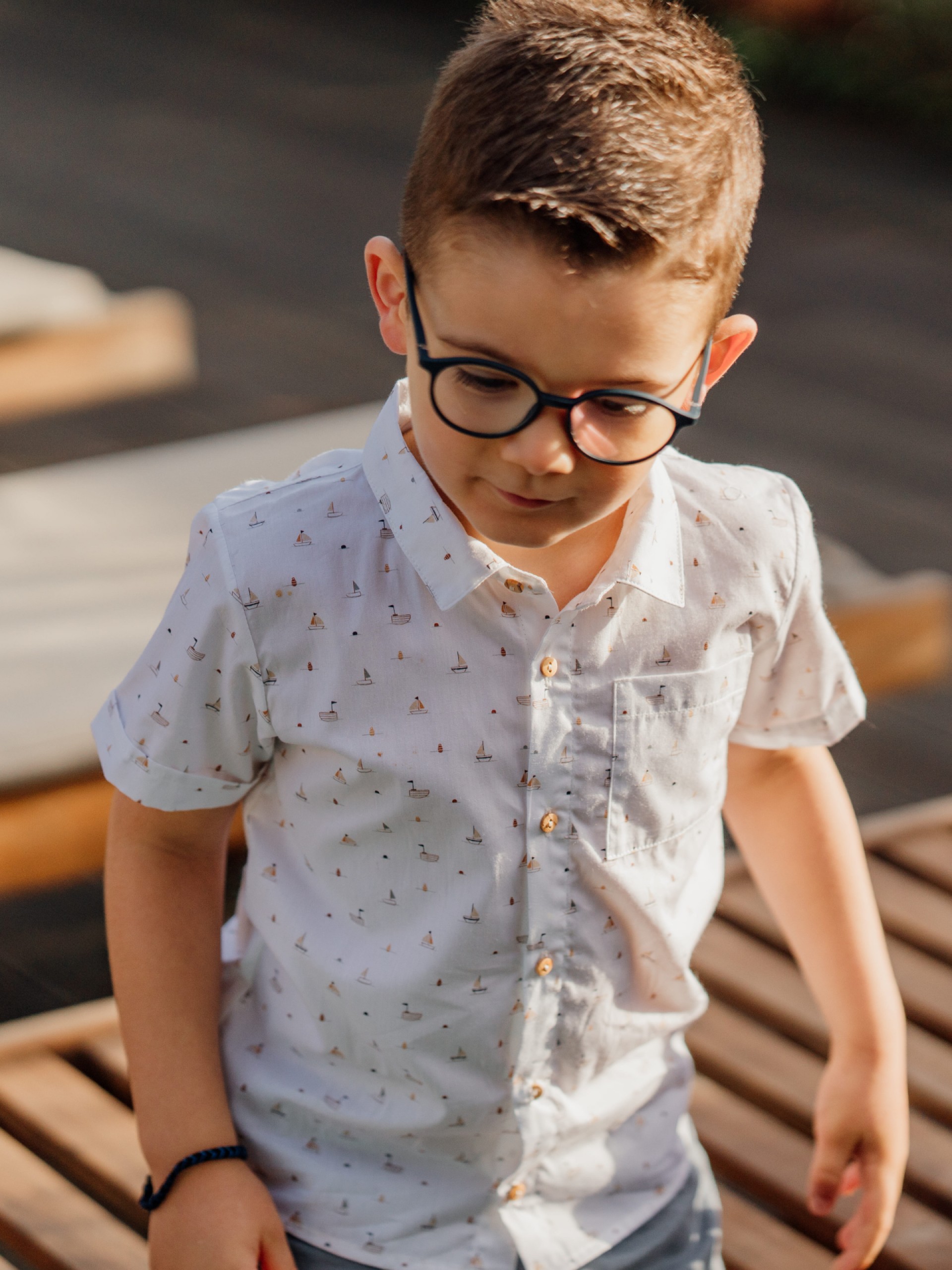 Sailboat print shirt