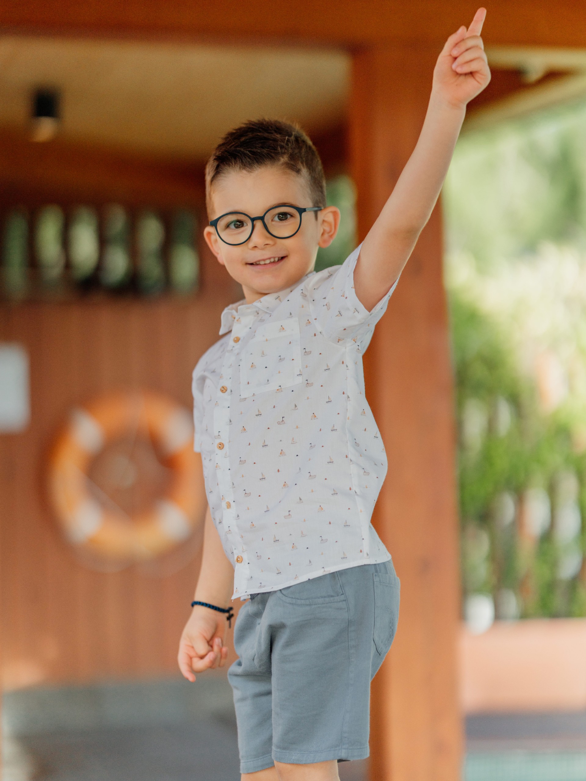 Sailboat print shirt