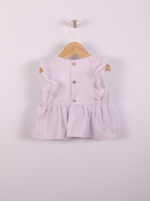 Vichy plaid blouse