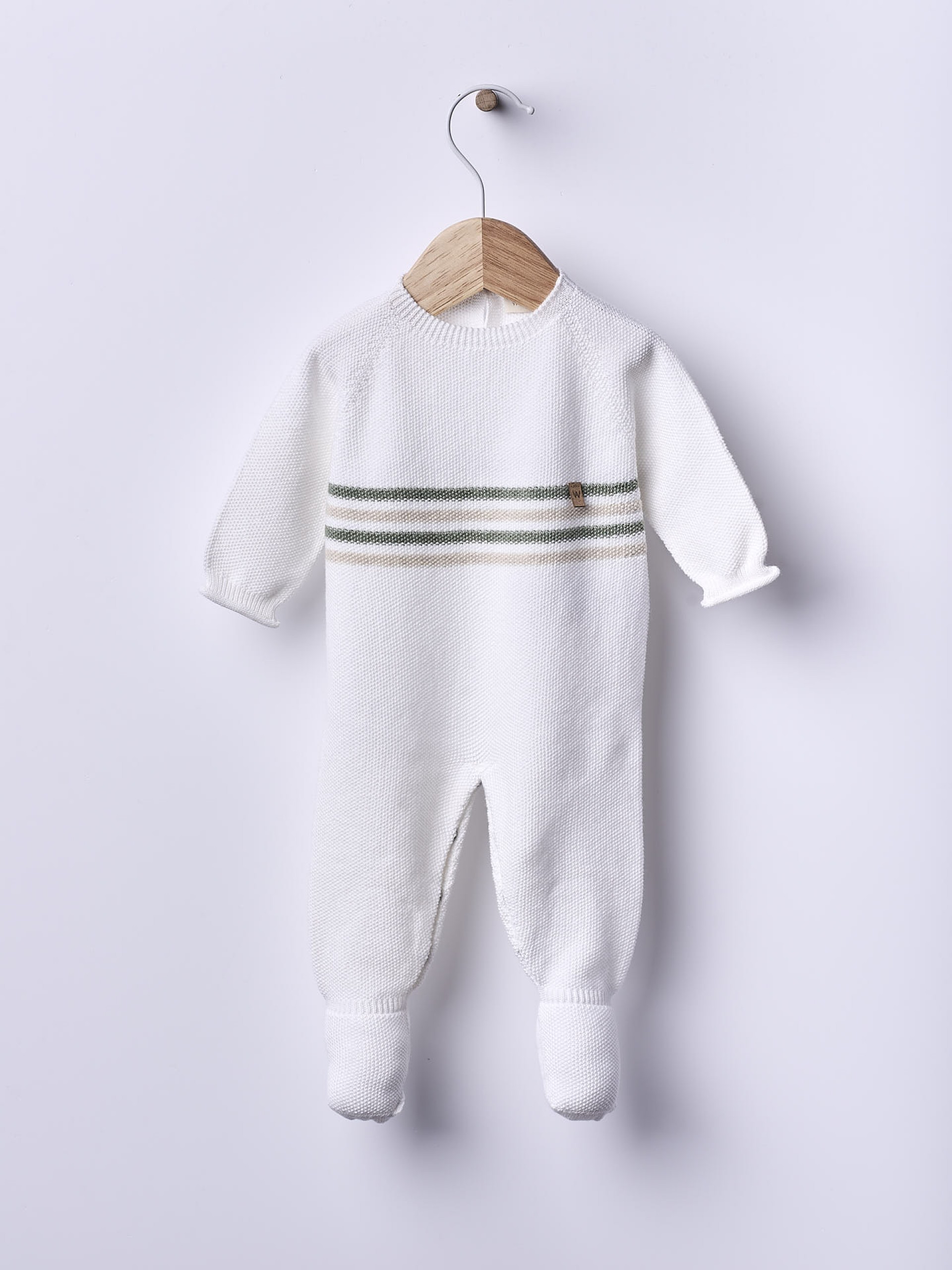 Knitted cotton babygrow