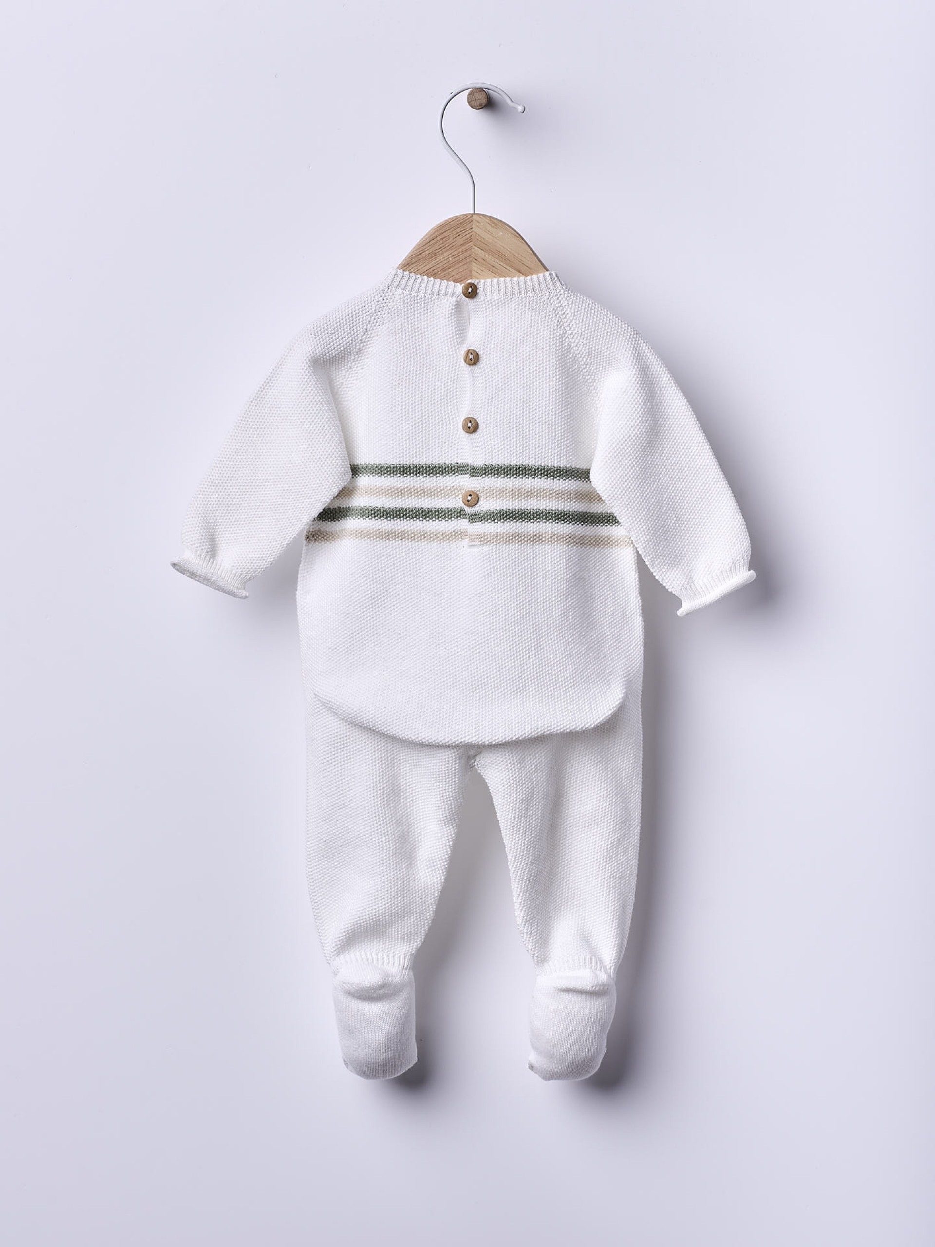 Knitted cotton babygrow