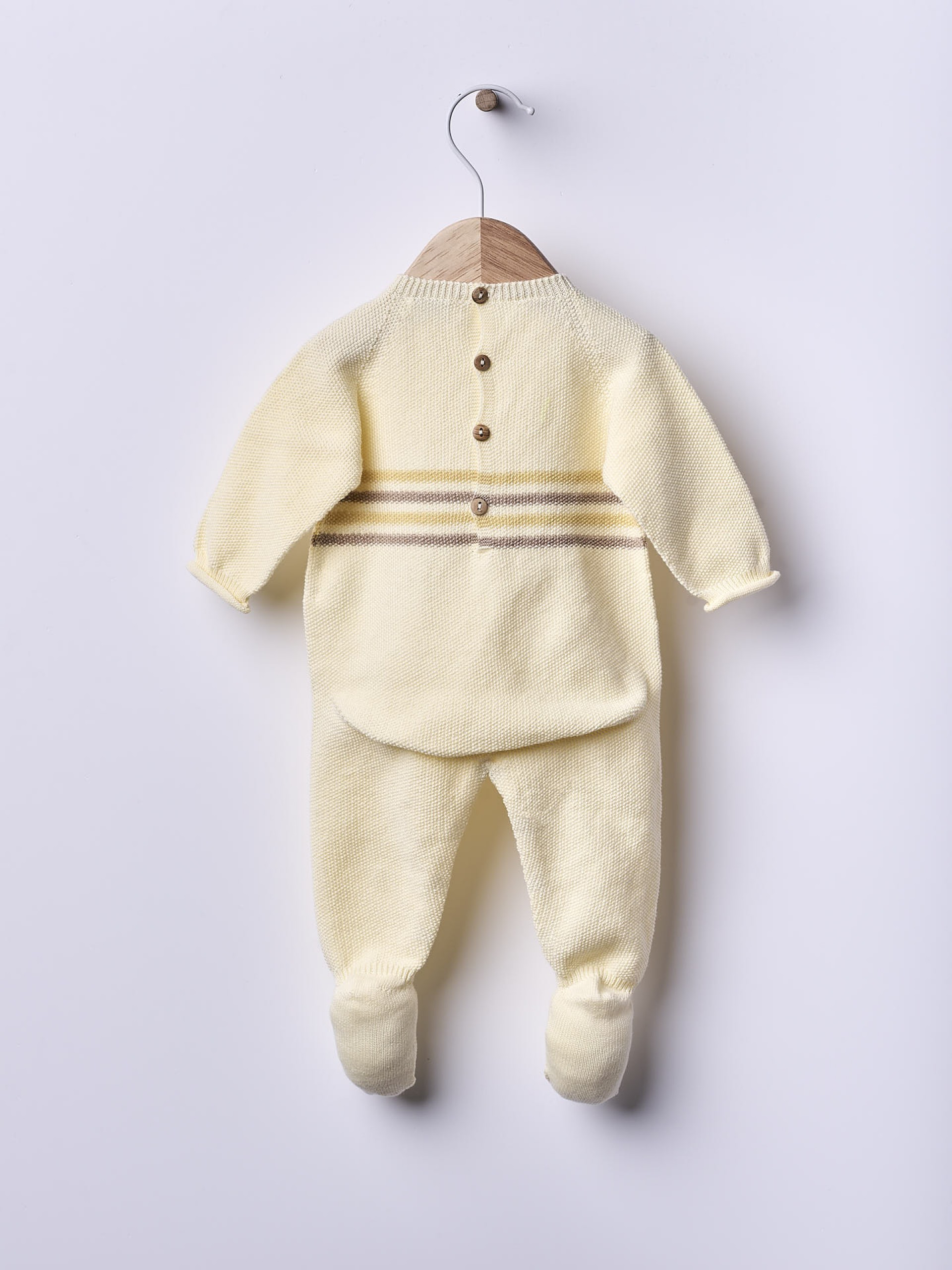 Knitted cotton babygrow