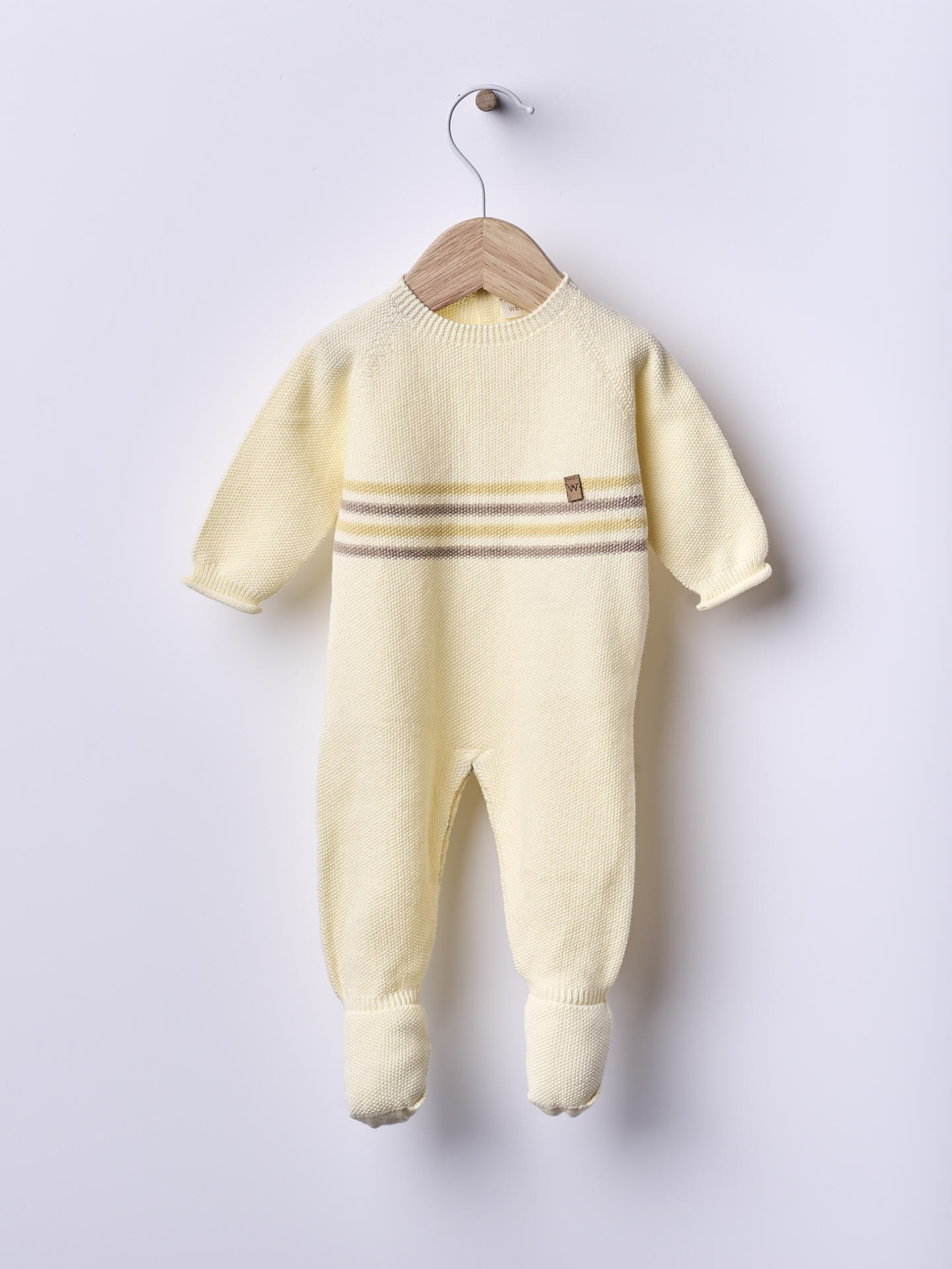 Knitted cotton babygrow