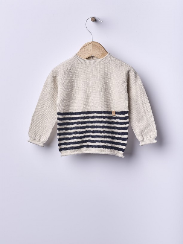 Knitted cotton sweater Knitted cotton sweater