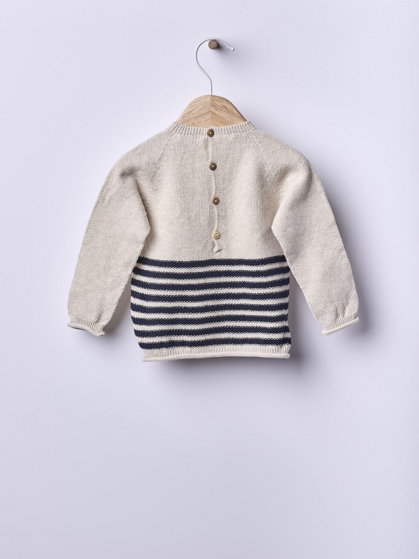 Knitted cotton sweater Knitted cotton sweater