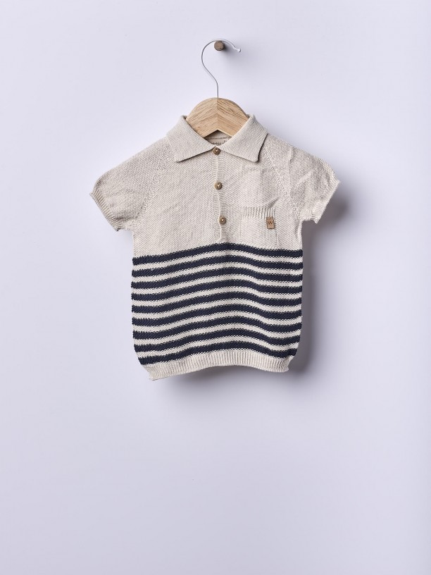 Knitted cotton sweater Knitted cotton sweater