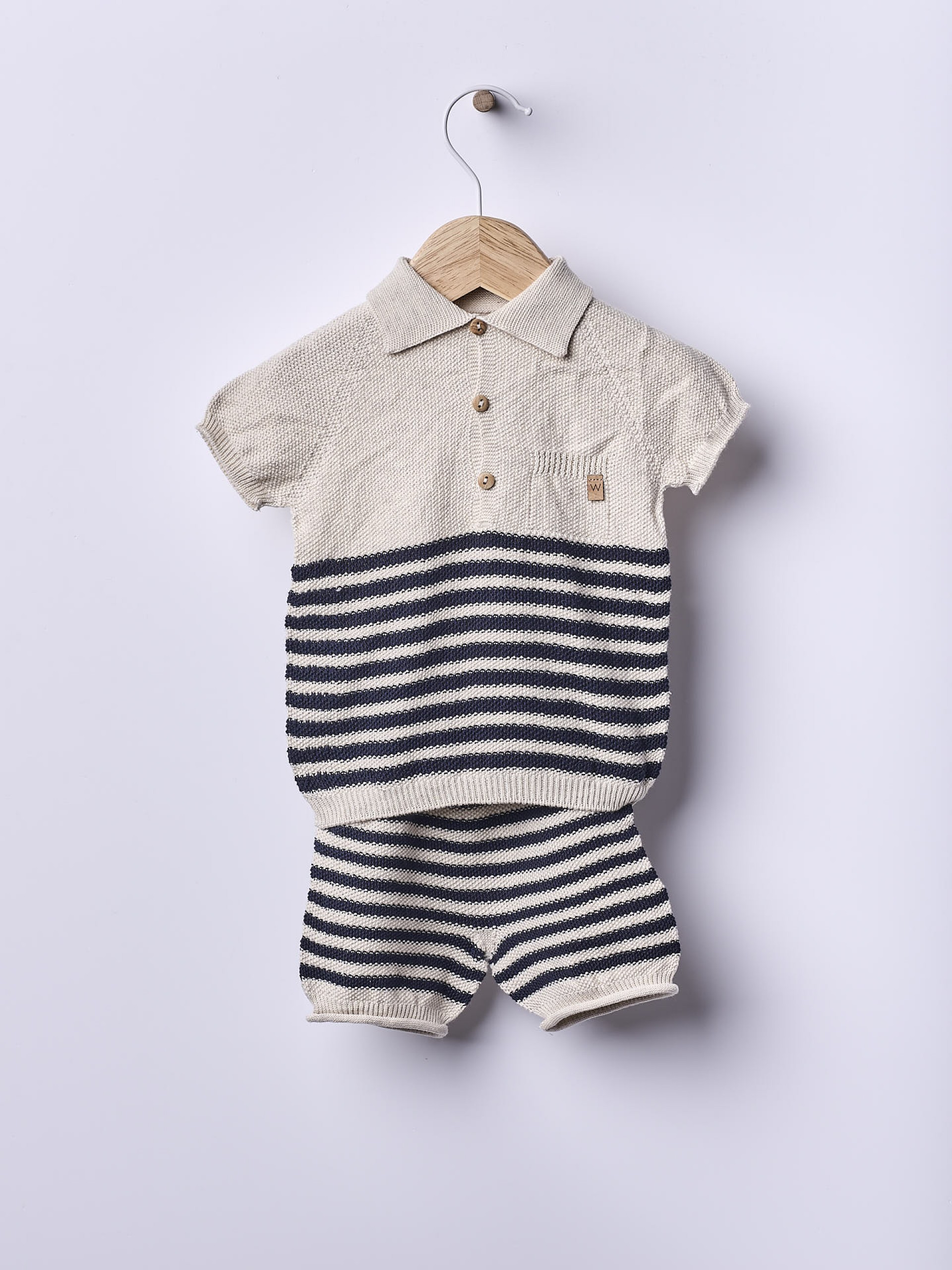 Knitted cotton shorts