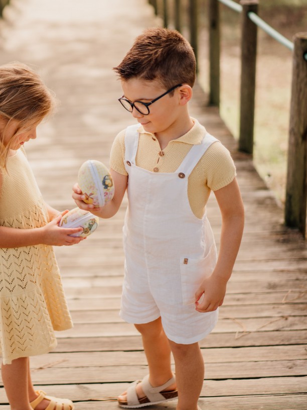 Linen dungarees