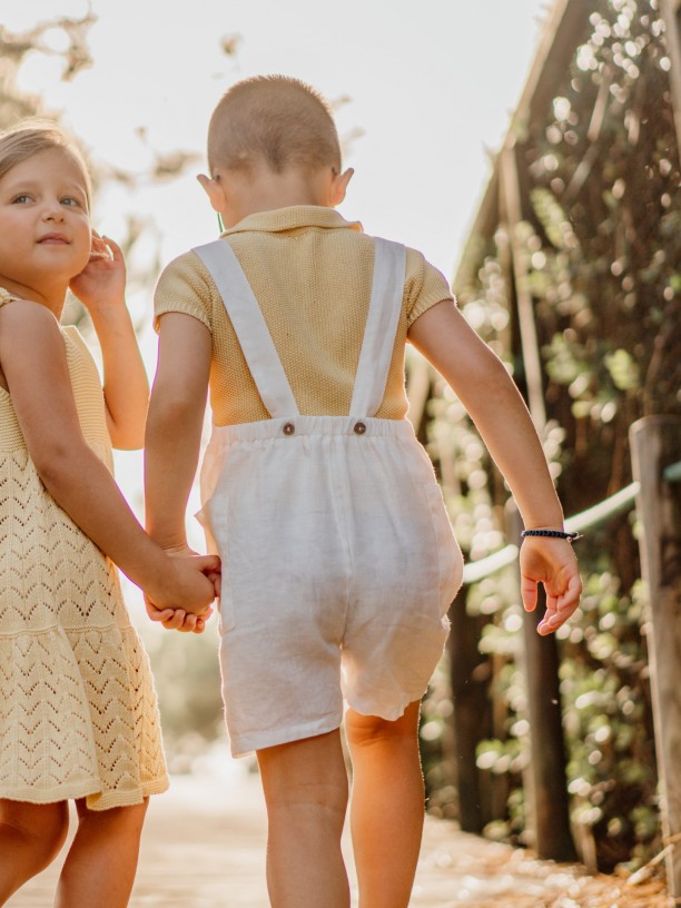 Linen dungarees