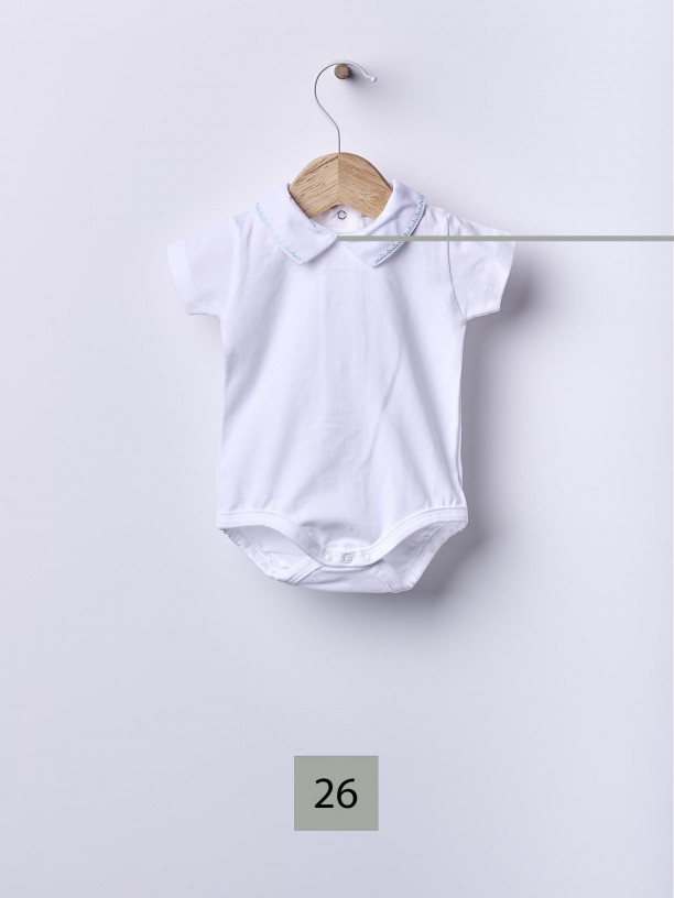 Body com gola em bico Body com gola em bico