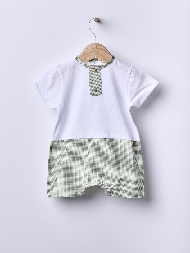 Cotton short jumpsuit
