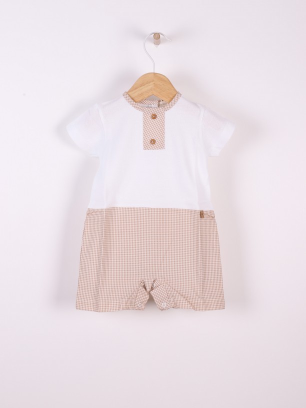 Cotton short jumpsuit
