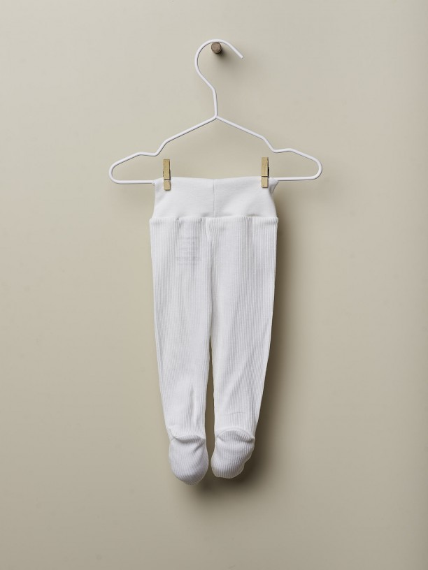 Cotton trousers with feet Cotton trousers with feet