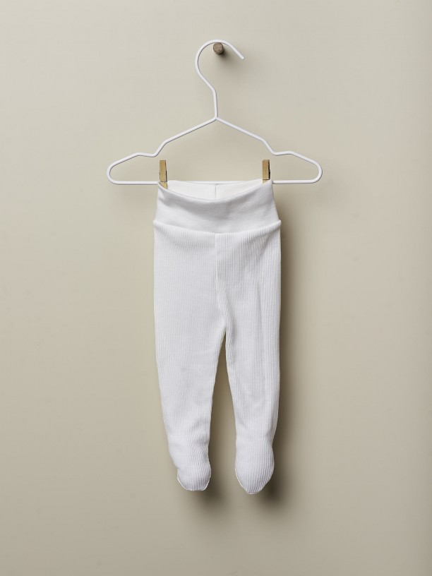 Cotton trousers with feet Cotton trousers with feet