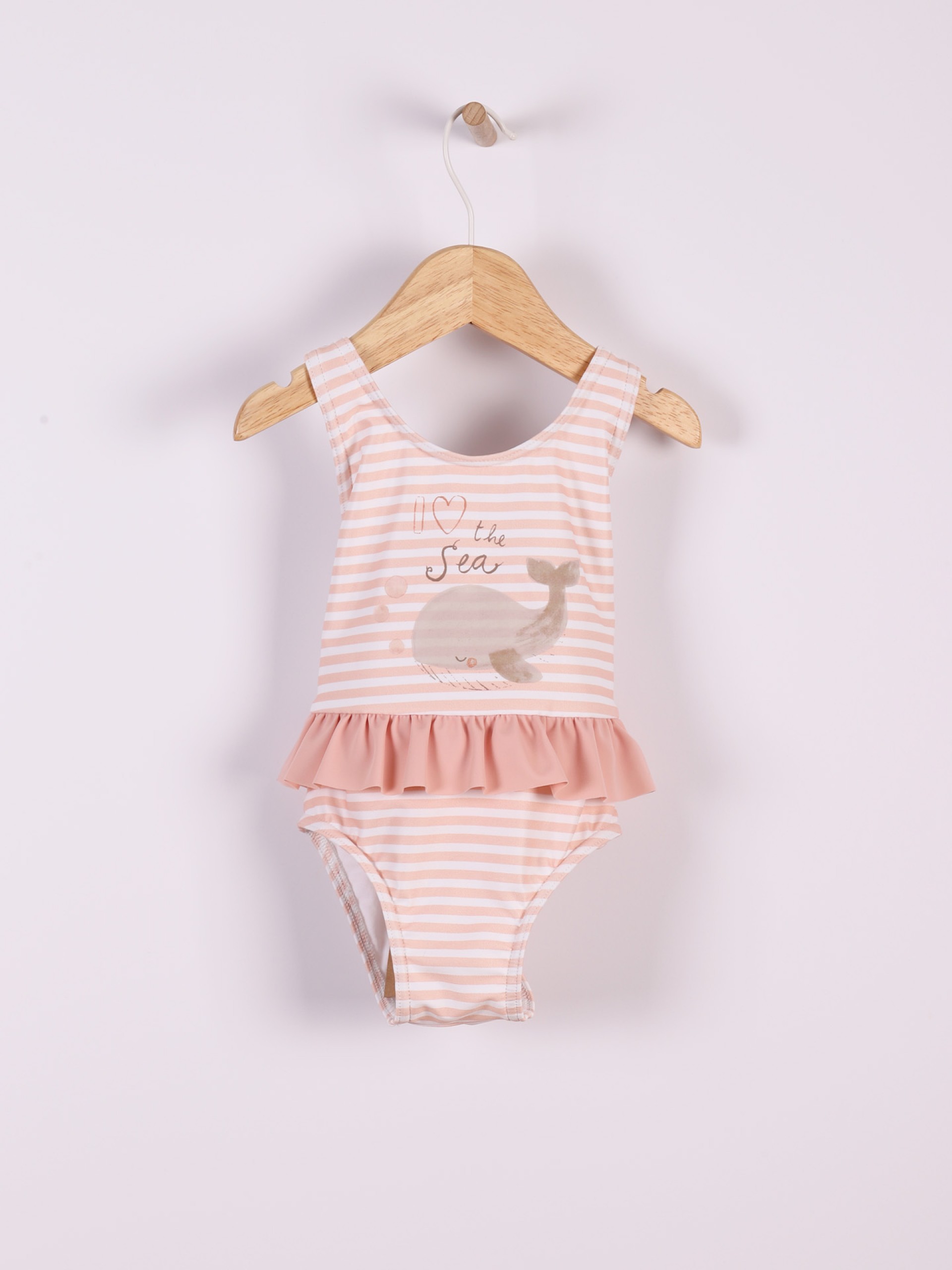 Striped swimming suit