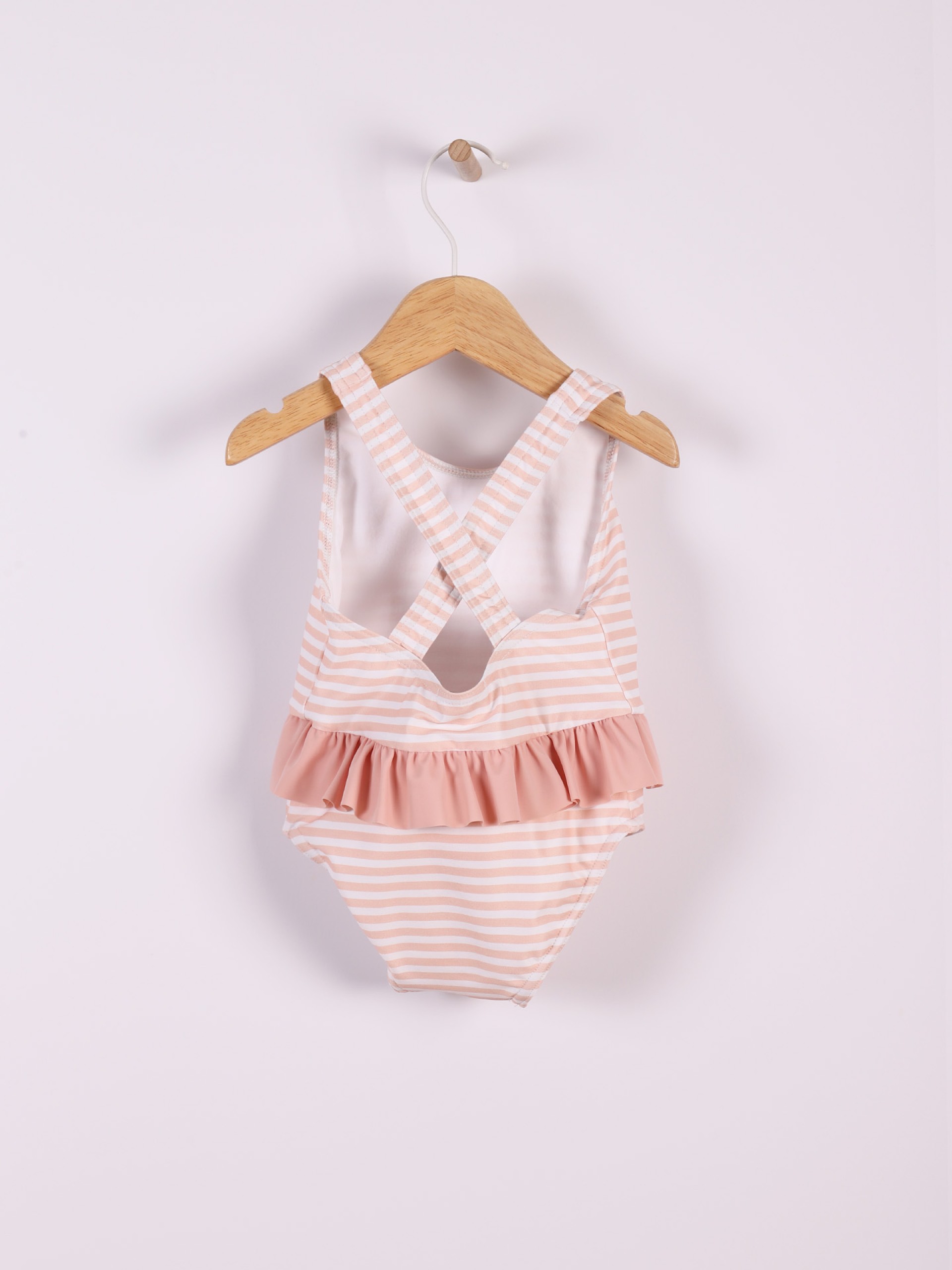 Striped swimming suit