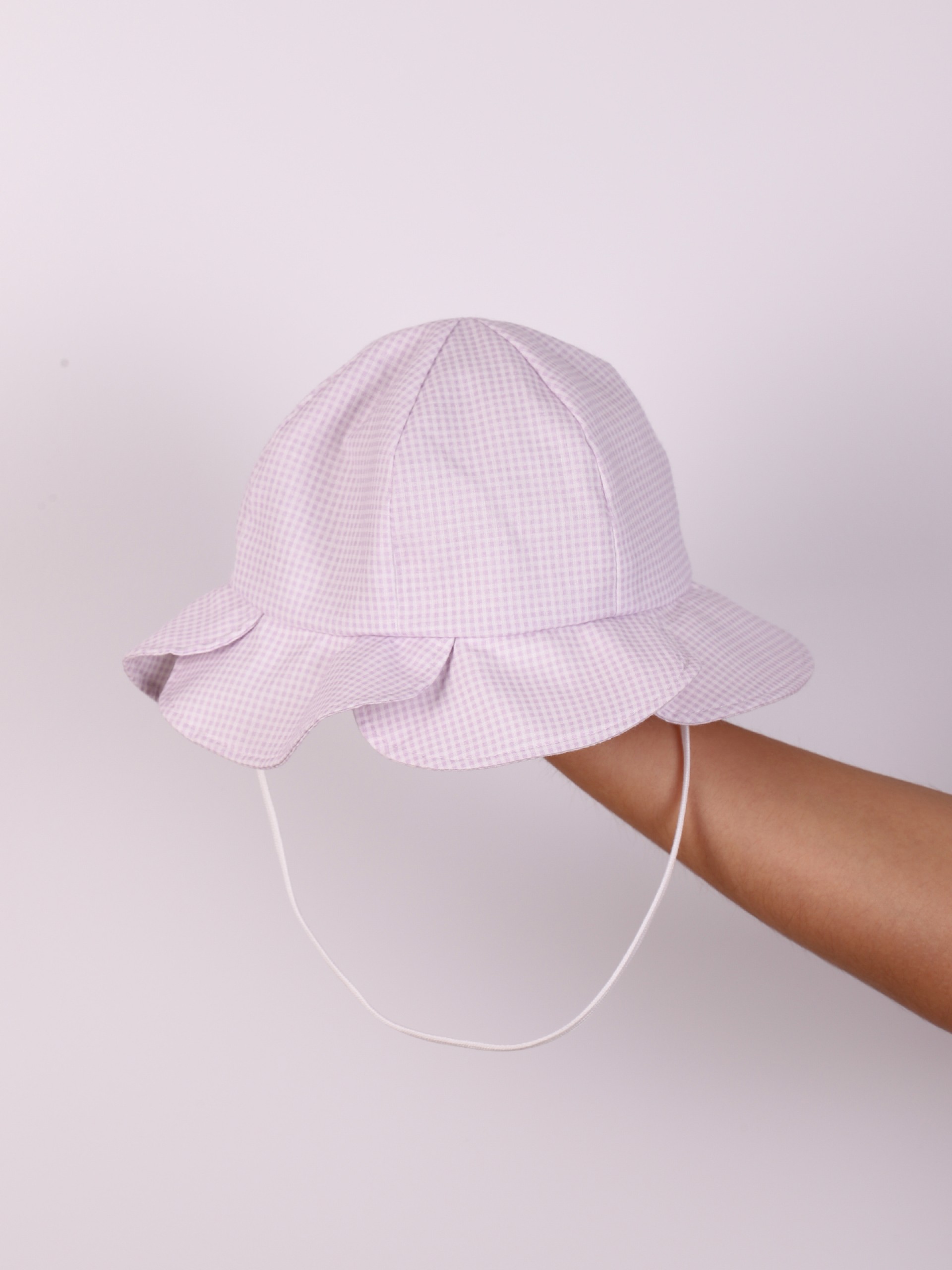 Vichy plaid sun hat