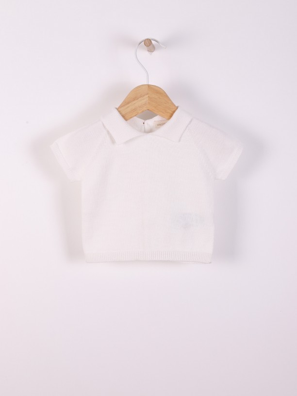 Camisola polo tricotada Camisola polo tricotada