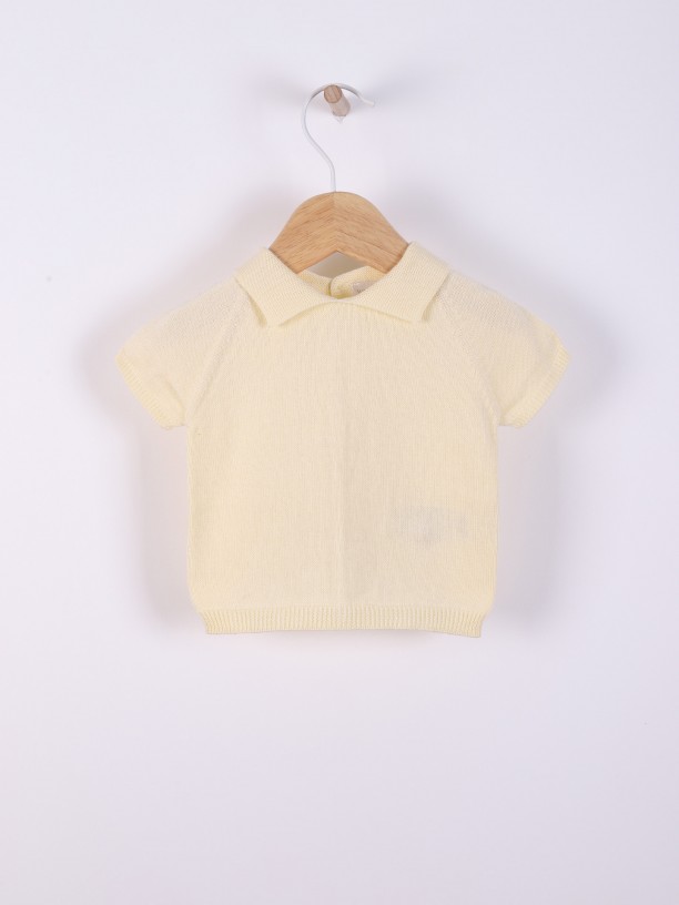 Camisola polo tricotada Camisola polo tricotada