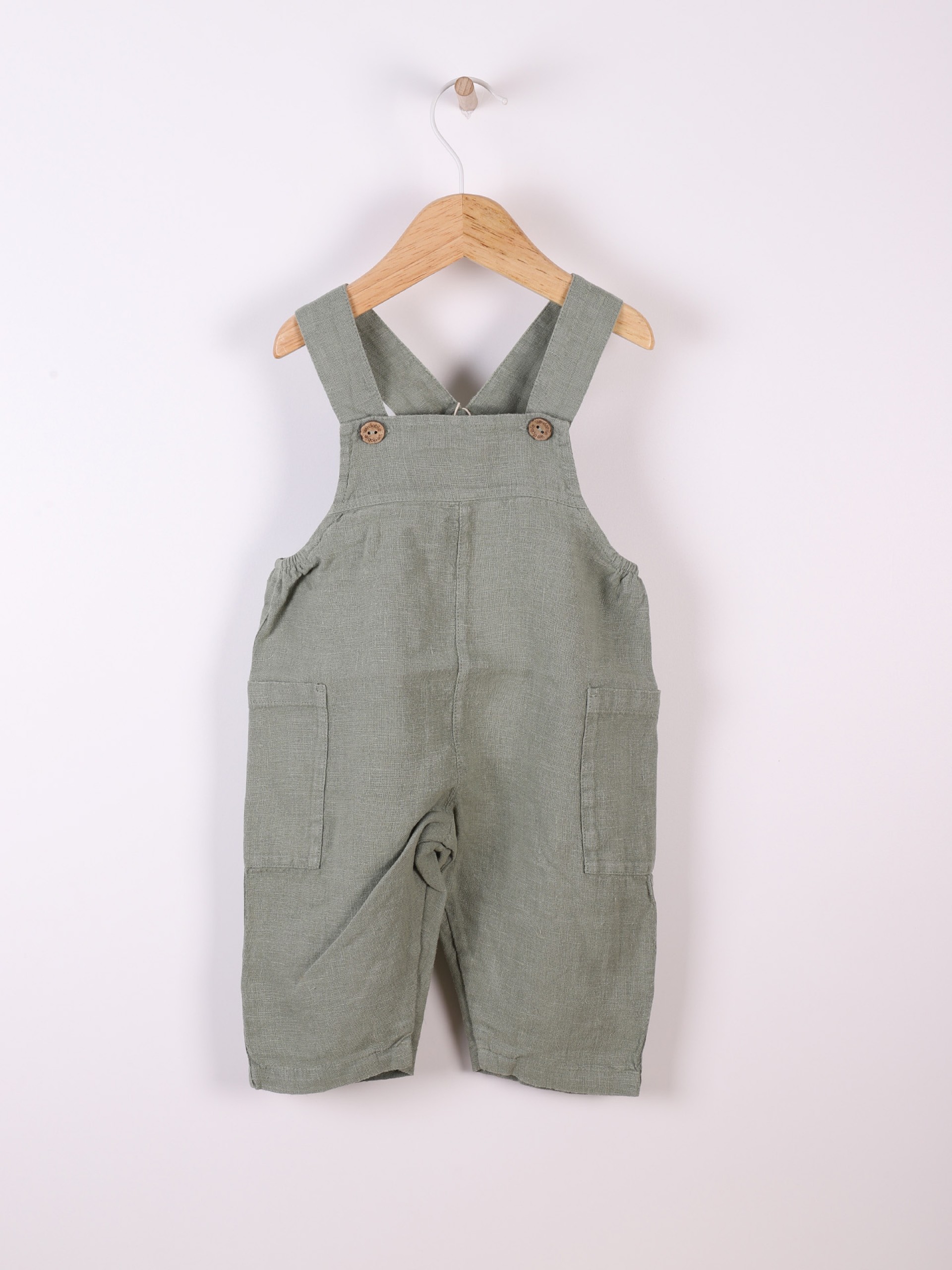 Linen dungarees