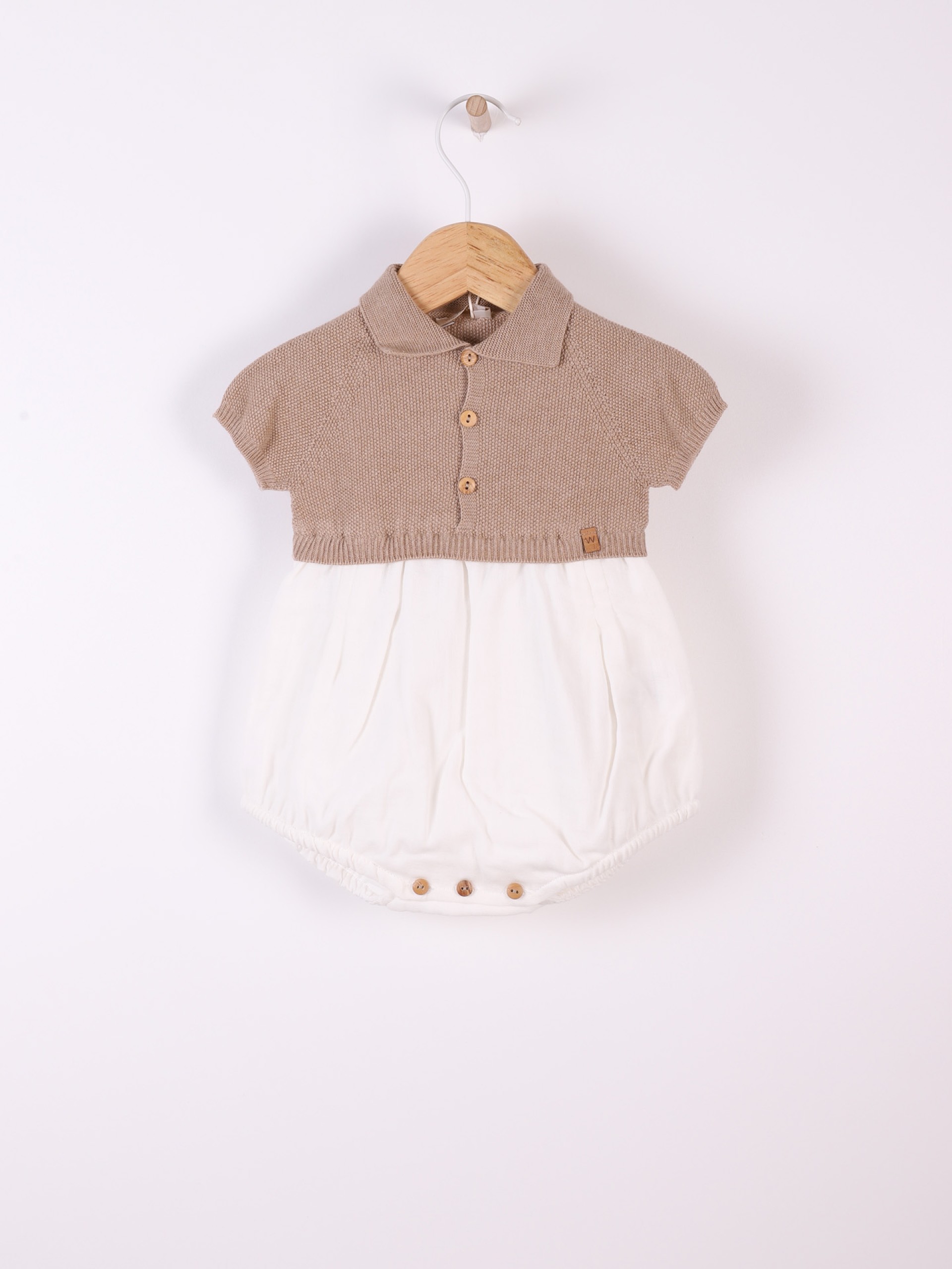 Knitted polo shortie