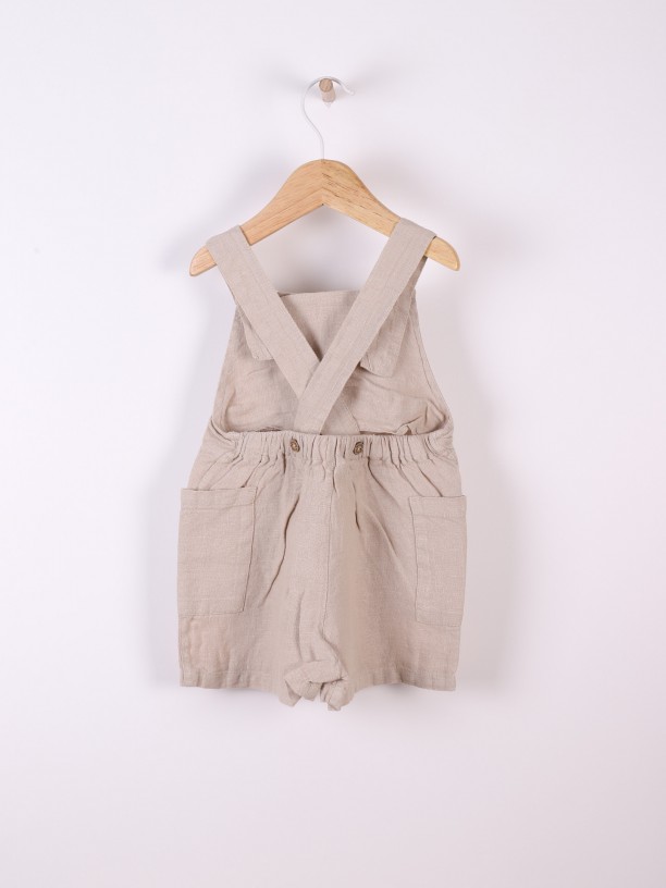 Linen dungarees