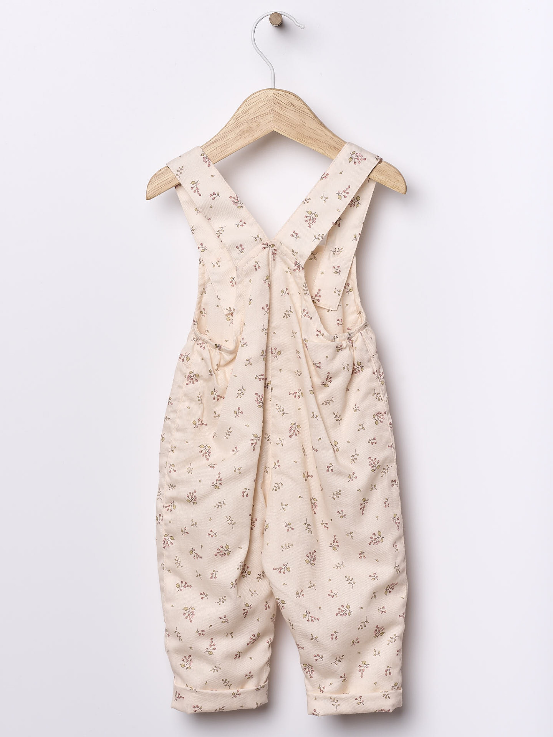 Floral print dungarees