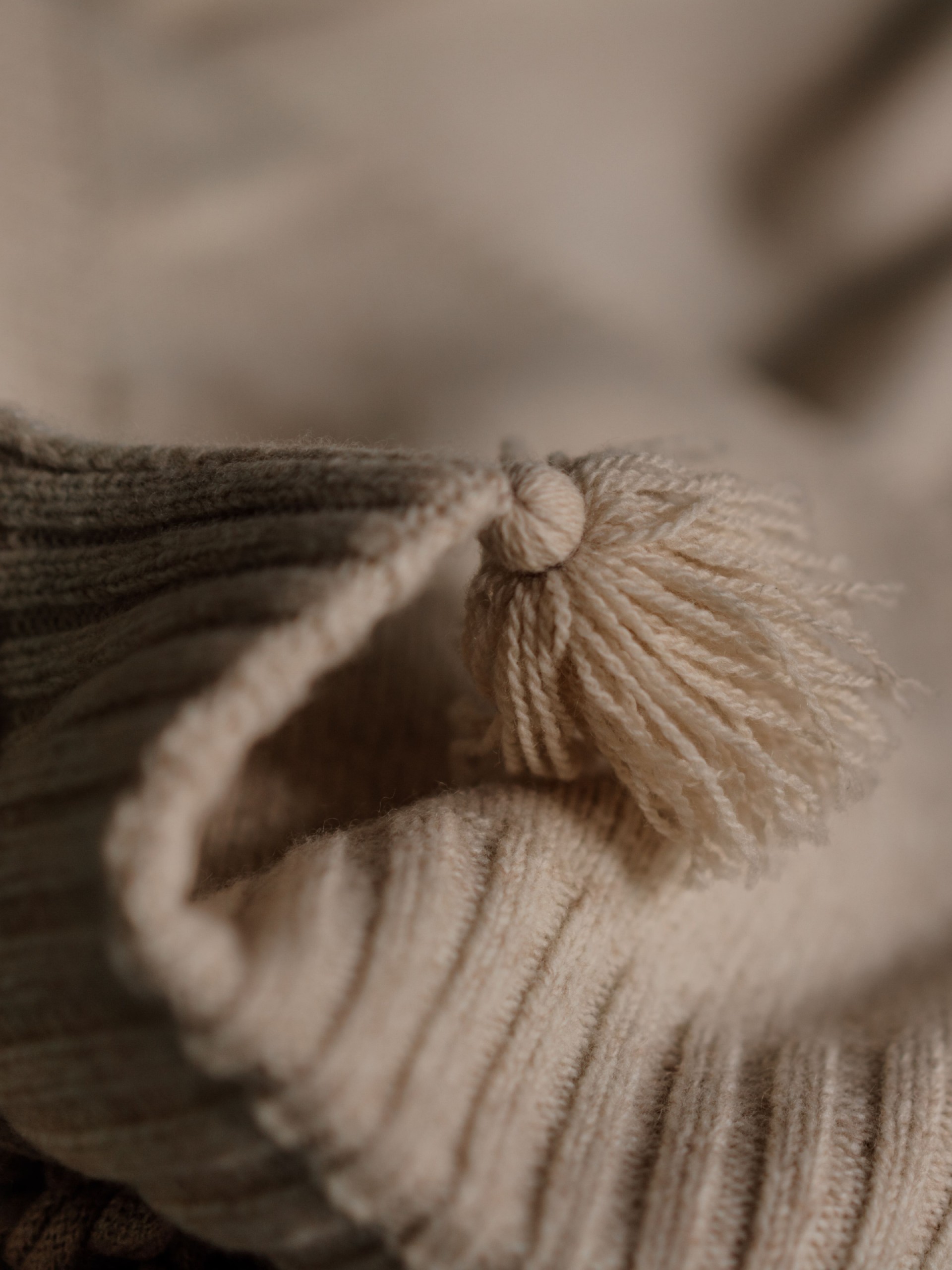 Knitted wool blanket