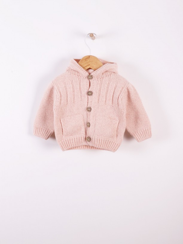Hooded cardigan