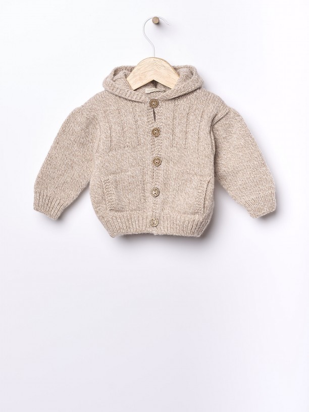 Hooded cardigan