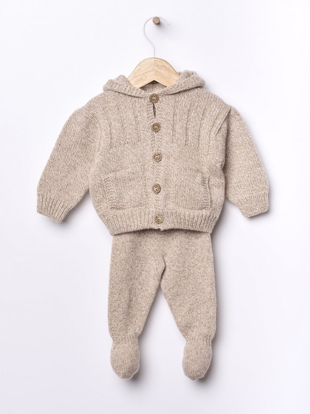 Hooded cardigan