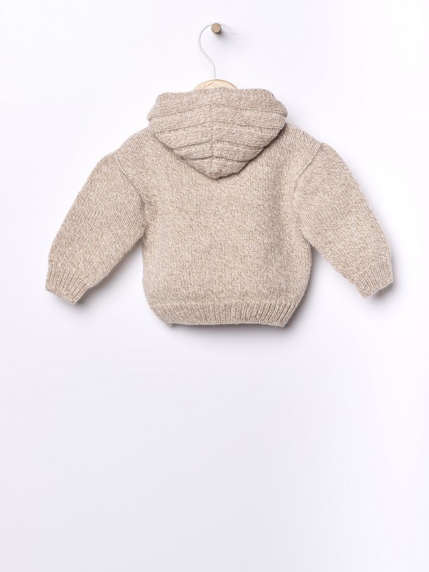 Hooded cardigan