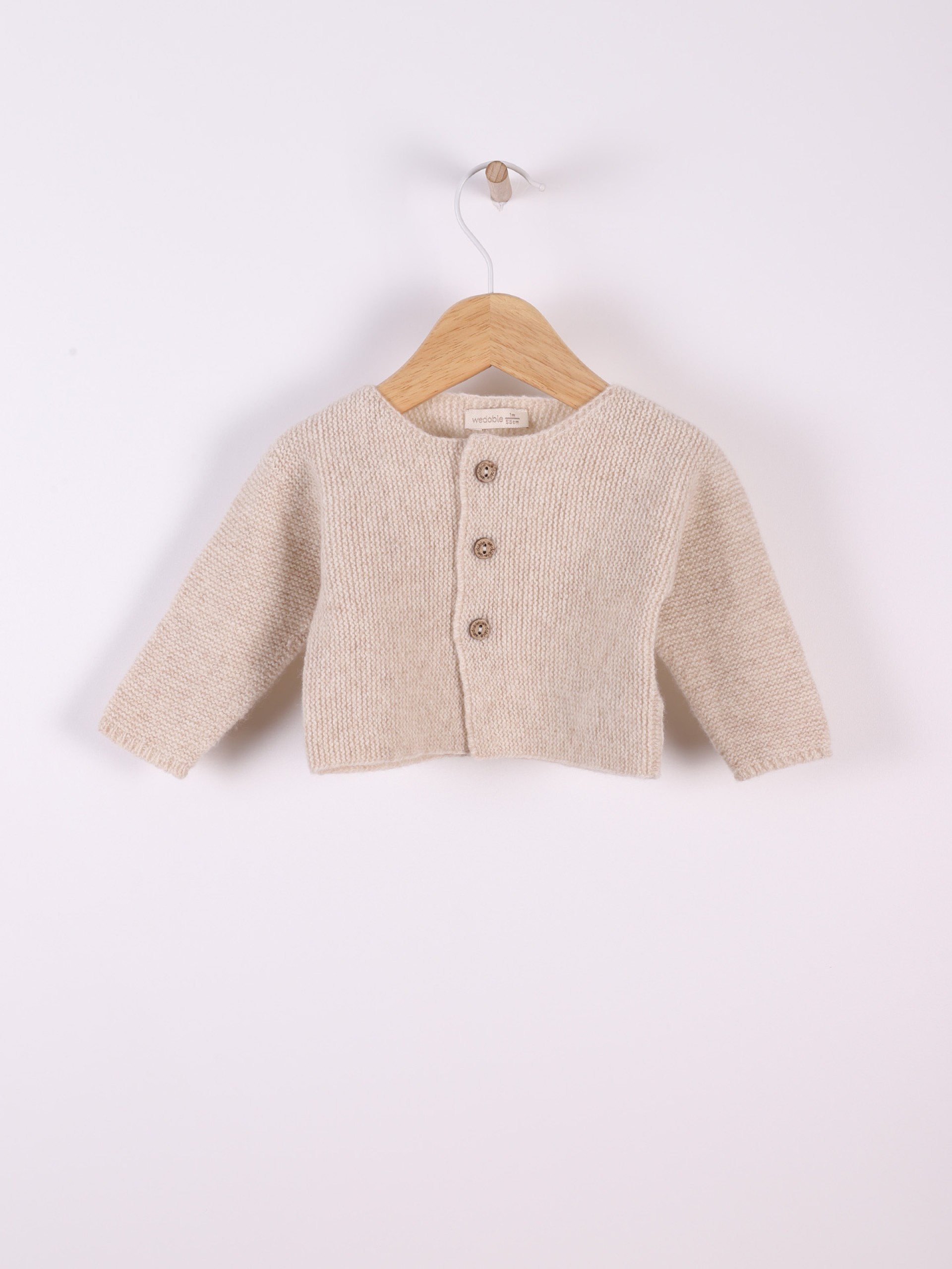 Knitted wool cardigan