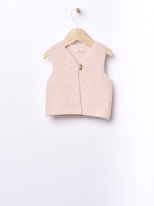 Knitted baby vest