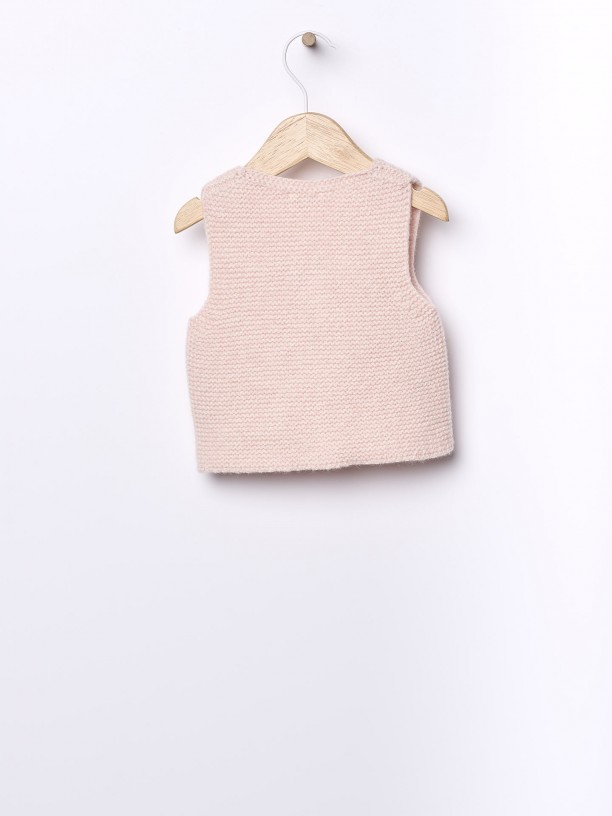 Knitted baby vest