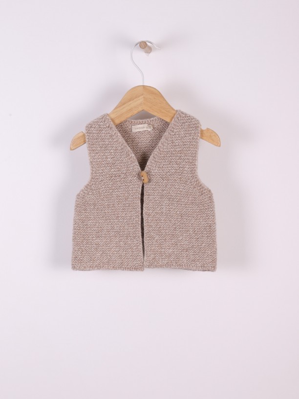 Knitted baby vest