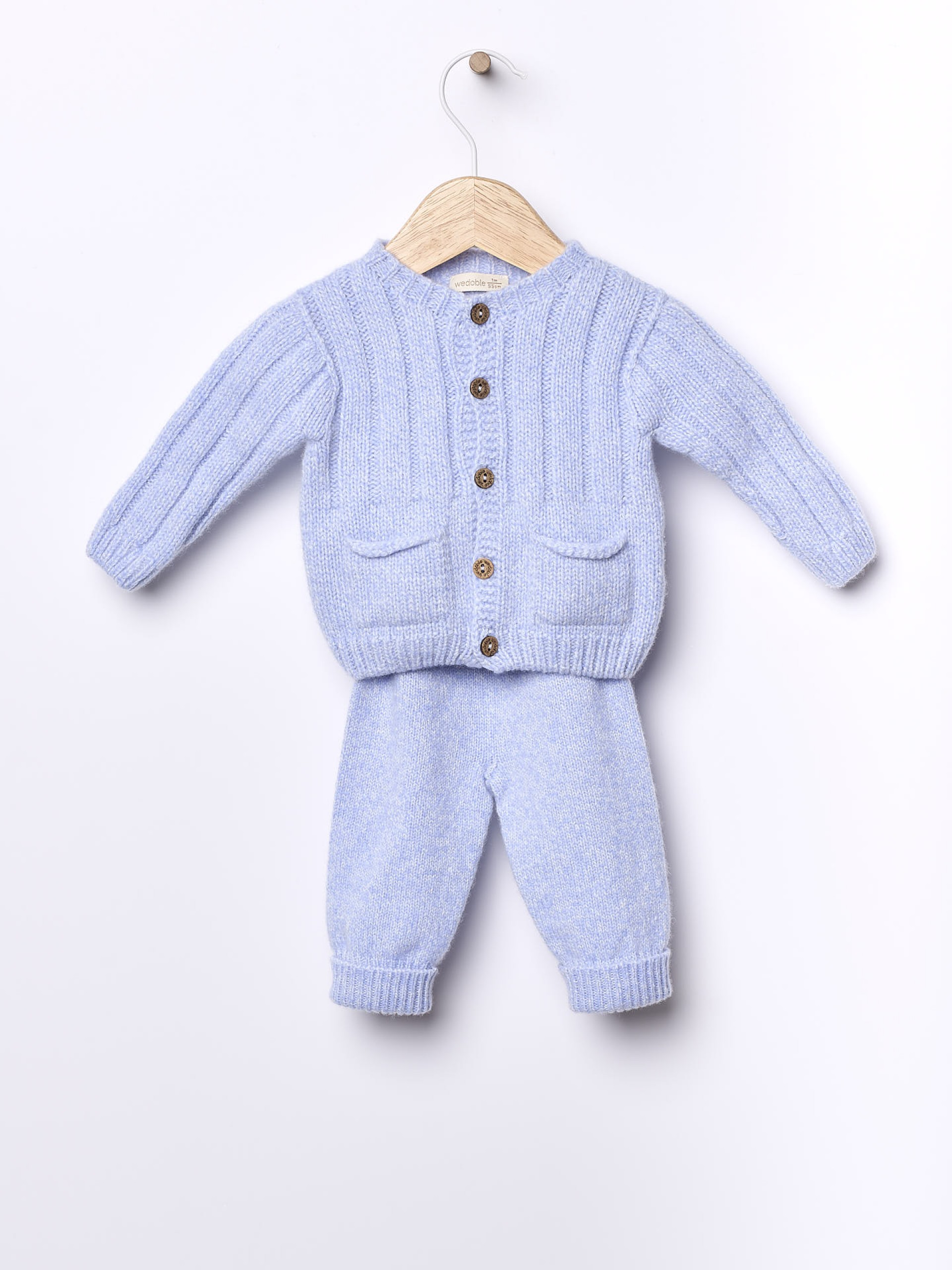 Knitted wool trousers