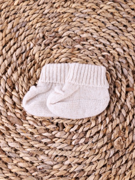 Knitted wool booties