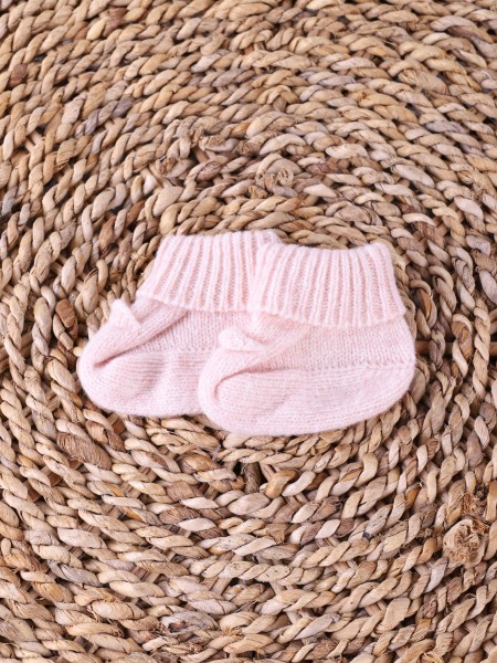 Knitted wool booties