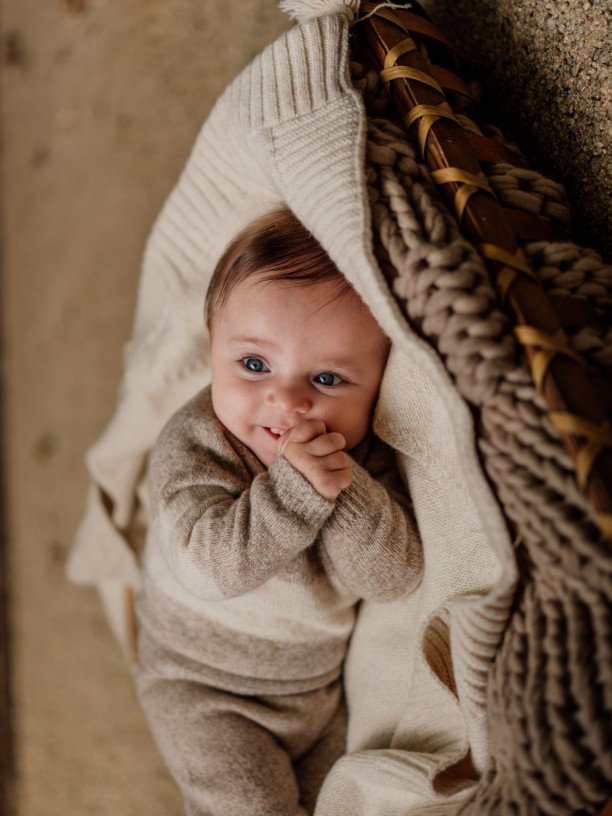 Knitted wool babygrow Knitted wool babygrow