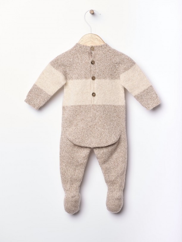 Knitted wool babygrow Knitted wool babygrow