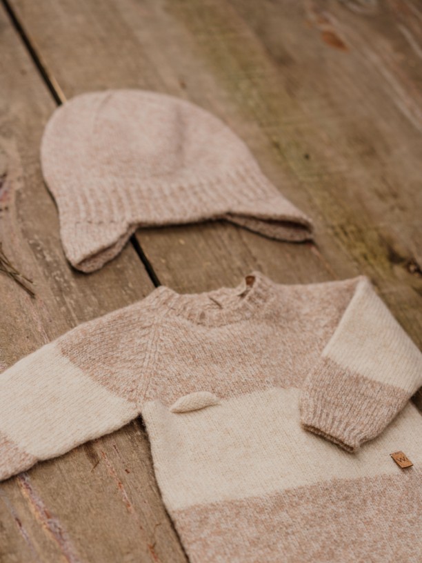 Knitted wool babygrow Knitted wool babygrow